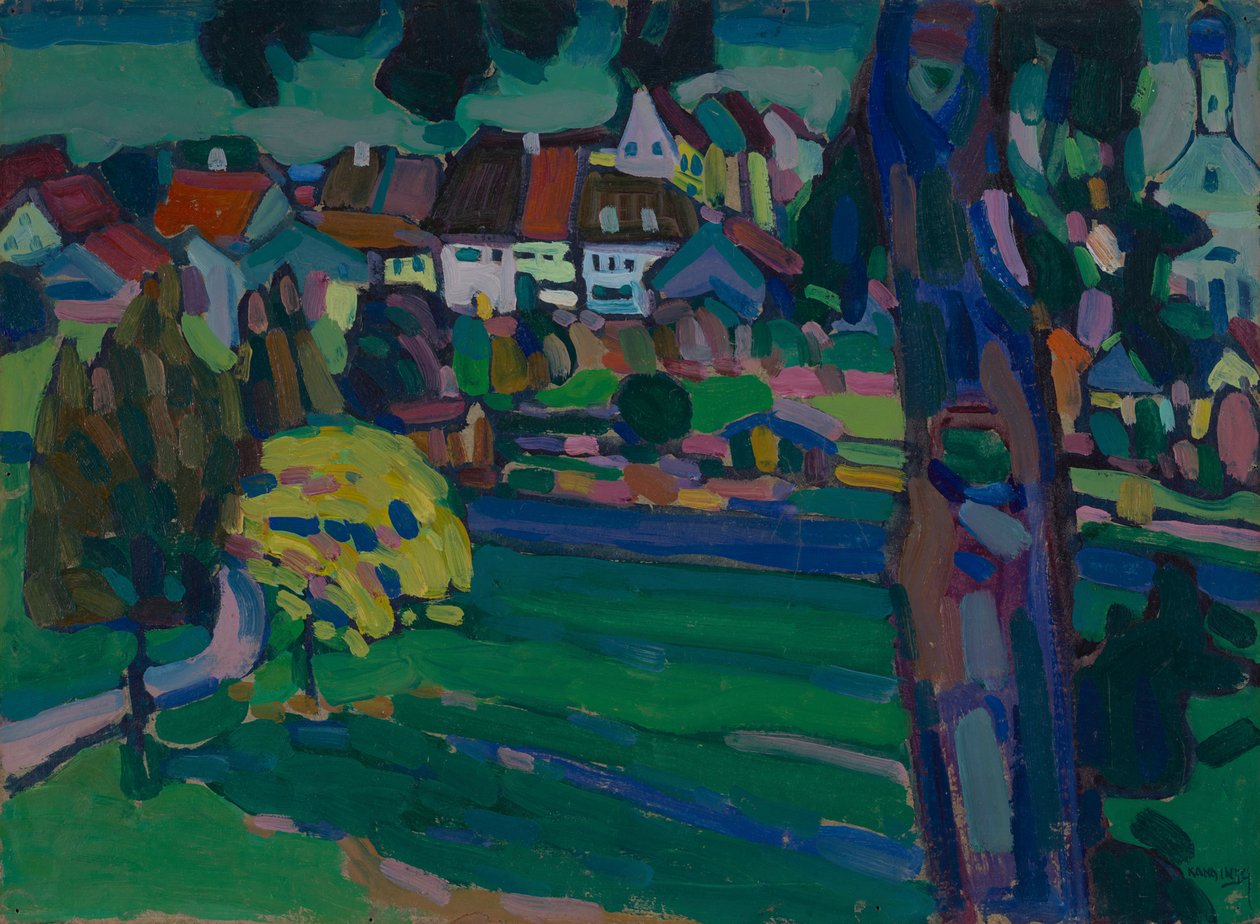 Murnau - Studium do "Pejzażu z pniem drzewa" autorstwa Wassily Kandinsky