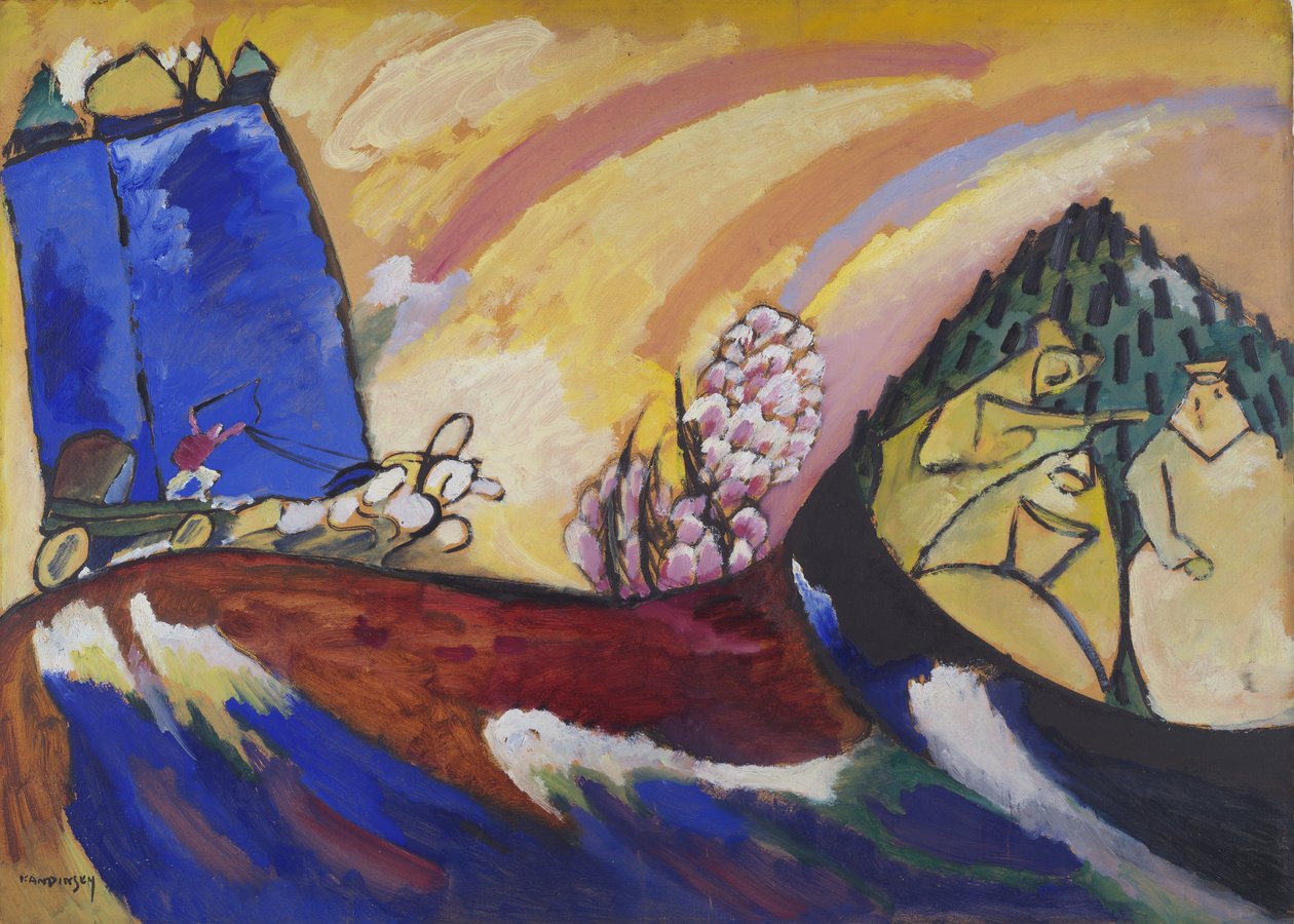 Malarstwo z Trojką, 18 stycznia 1911 autorstwa Wassily Kandinsky