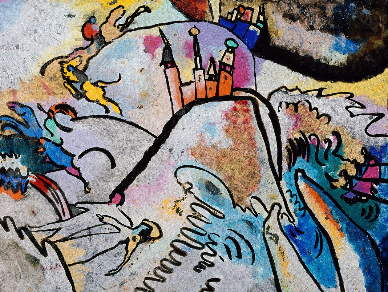 Obraz ze słońcem, 1911. autorstwa Wassily Kandinsky