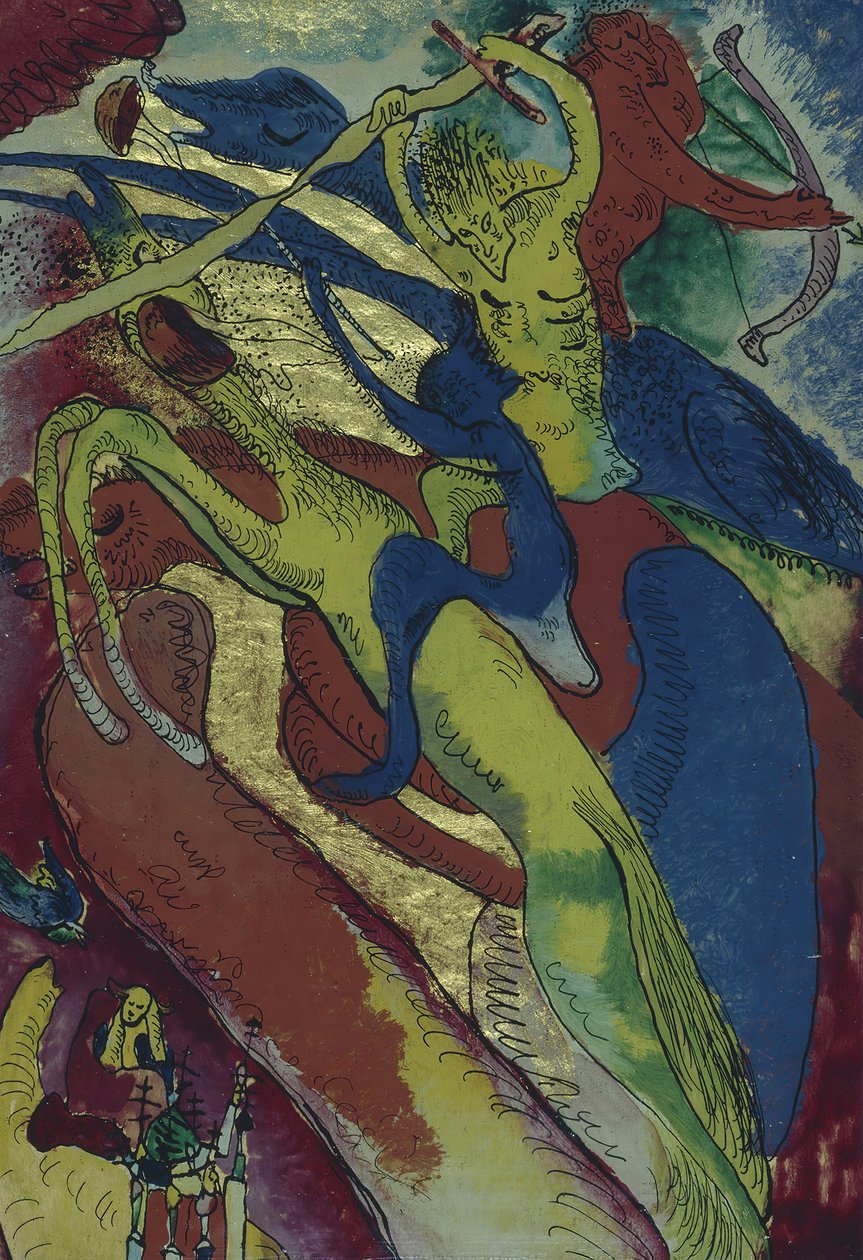 Jeźdźcy Apokalipsy I, 1911. autorstwa Wassily Kandinsky