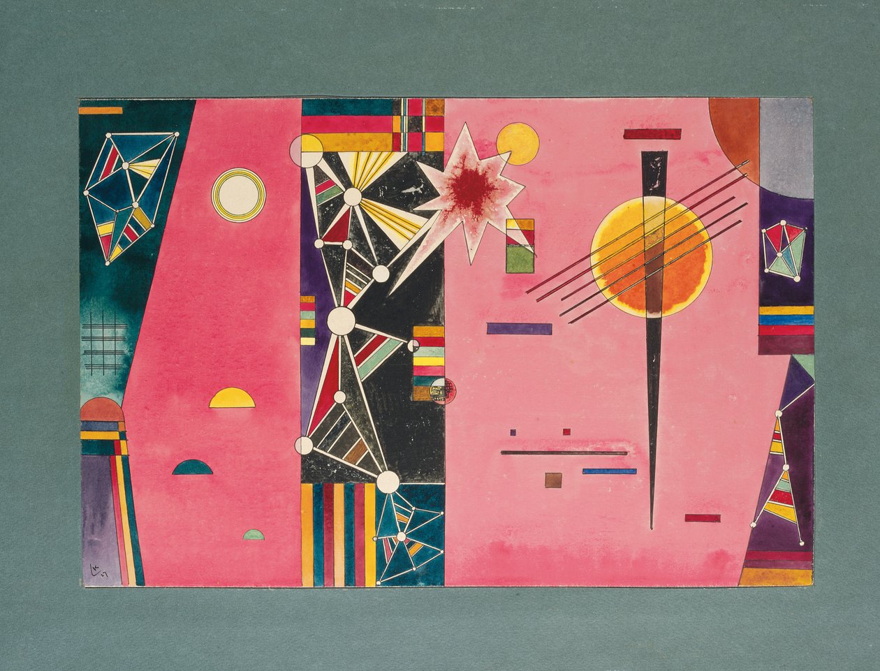 Czerwona róża; Zgniły Różowy autorstwa Wassily Kandinsky