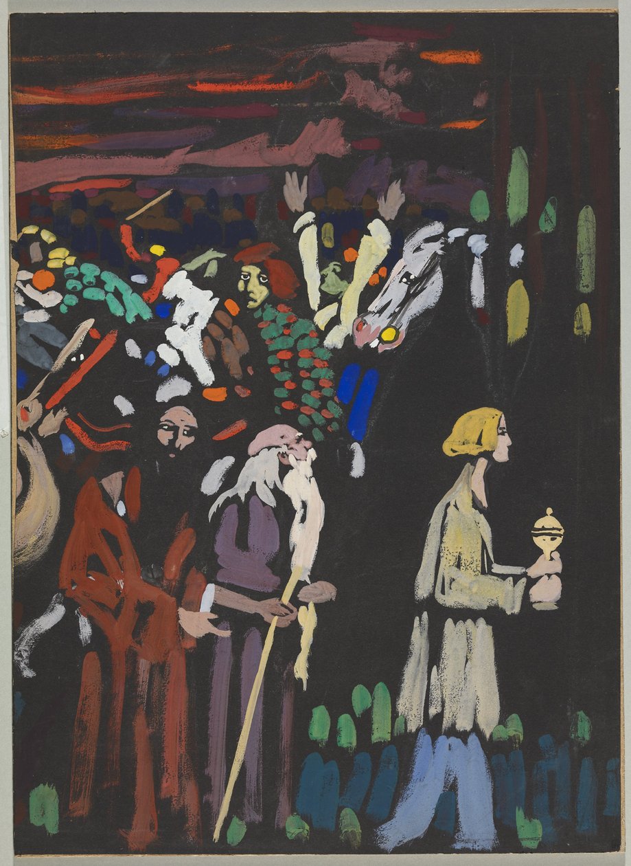 Studium na temat „Paniki” autorstwa Wassily Kandinsky
