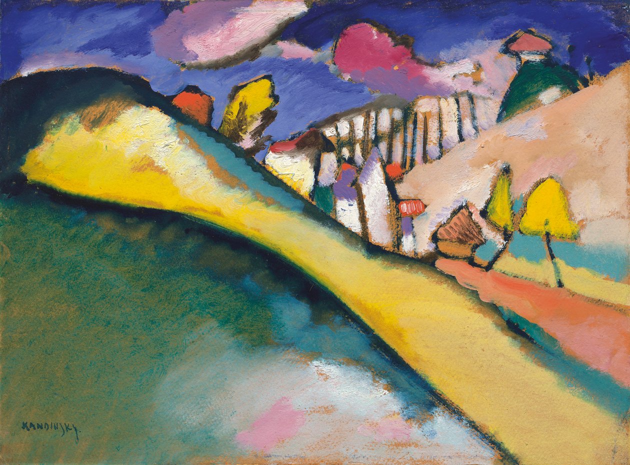 Studium krajobrazu (Dünaberg) autorstwa Wassily Kandinsky