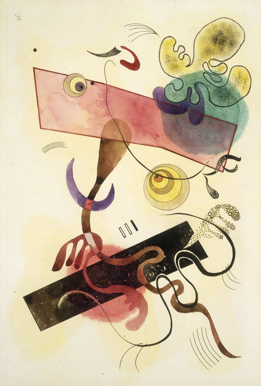 Miejsca: zielone i różowe autorstwa Wassily Kandinsky