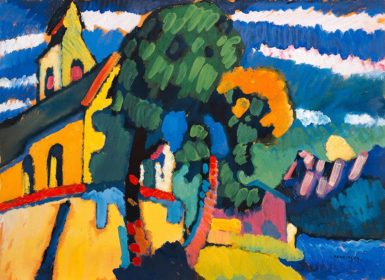 Wiejski kościół w Riegsee autorstwa Wassily Kandinsky