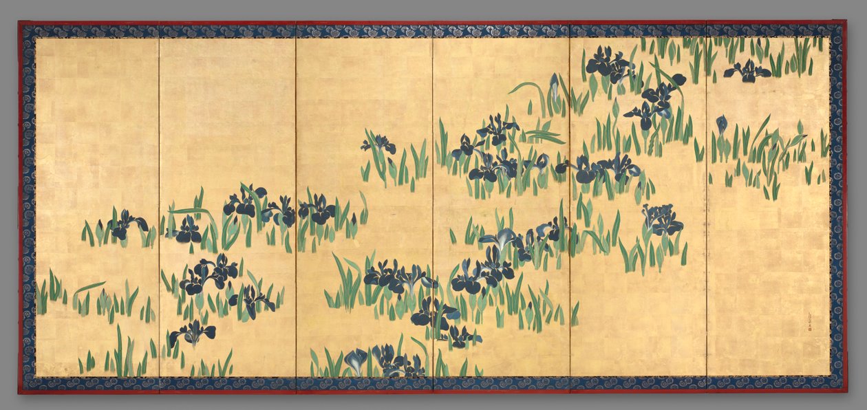 Irysy, XVIII wiek. autorstwa Watanabe Shiko
