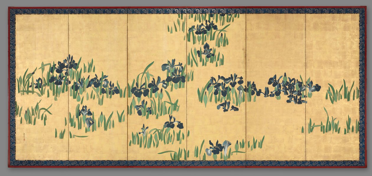 Irysy, XVIII wiek. autorstwa Watanabe Shiko