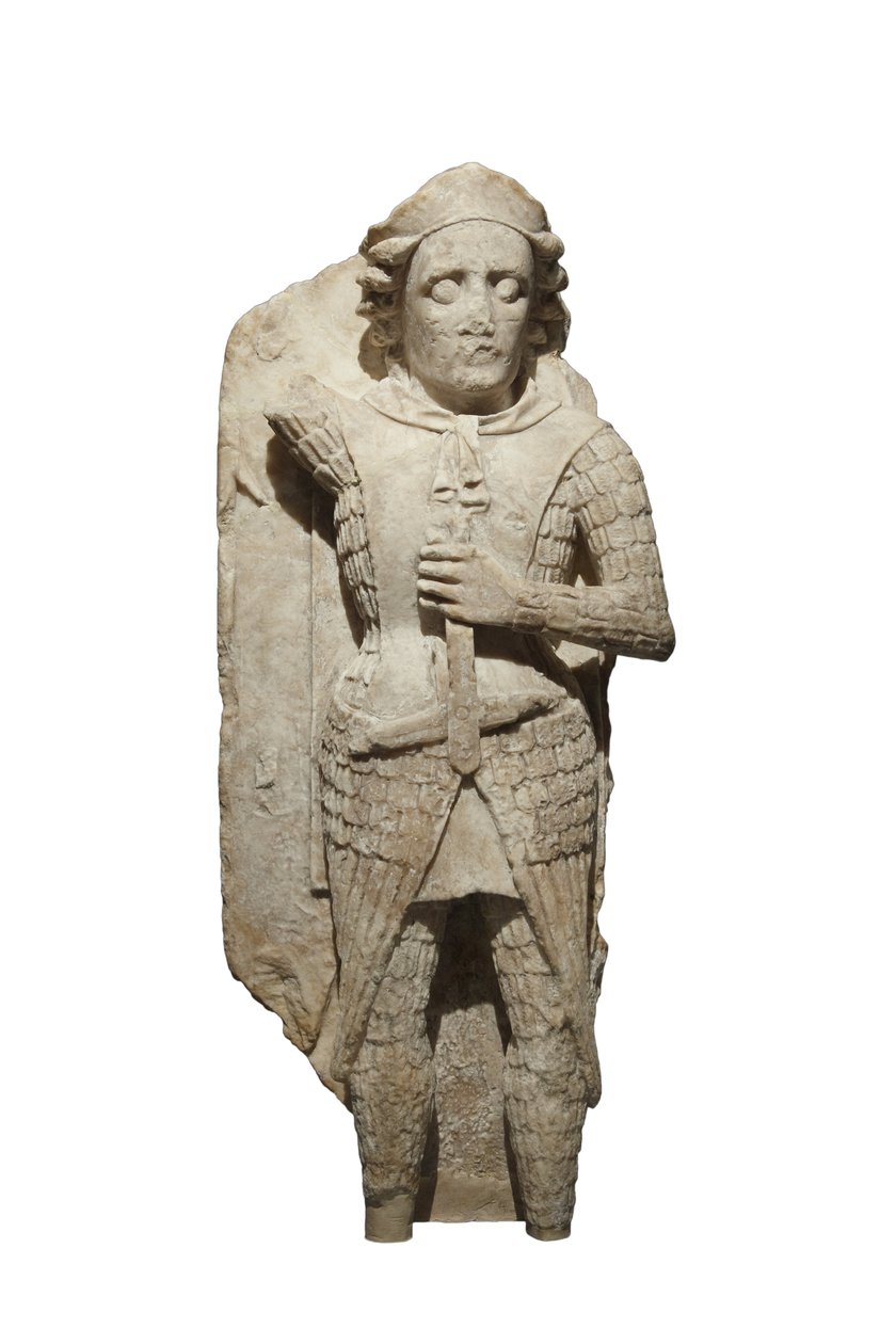 Rzeźba św. Michała (alabaster) autorstwa Welsh school