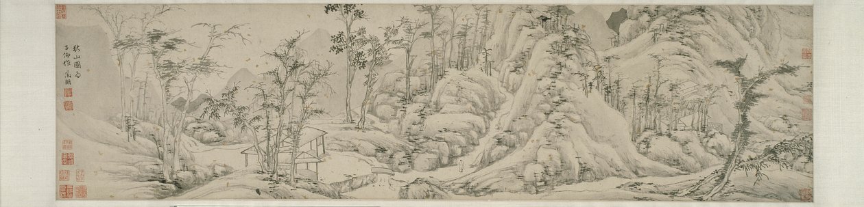 Jesienne góry 秋山圖 autorstwa Wen Zhengming