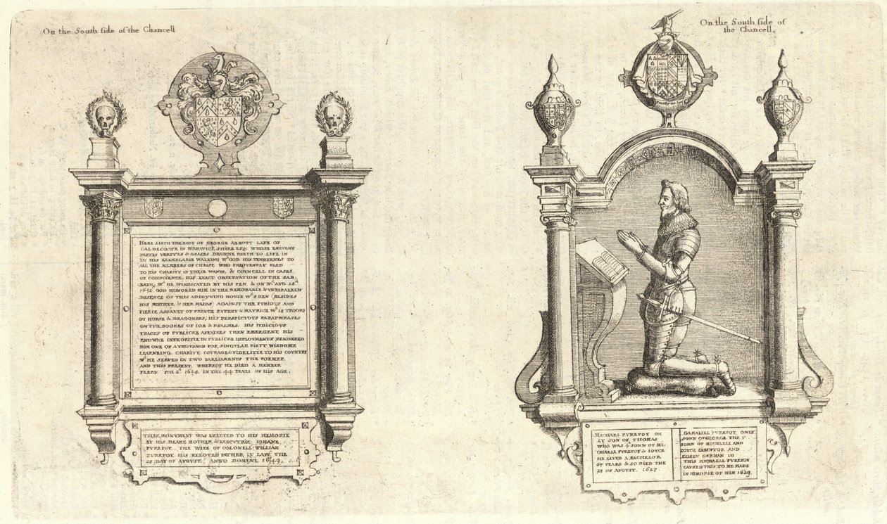 Abbott i Purefoy (pomnik) autorstwa Wenceslaus Hollar