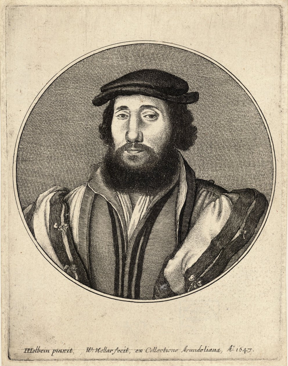 Brodaty mężczyzna autorstwa Wenceslaus Hollar