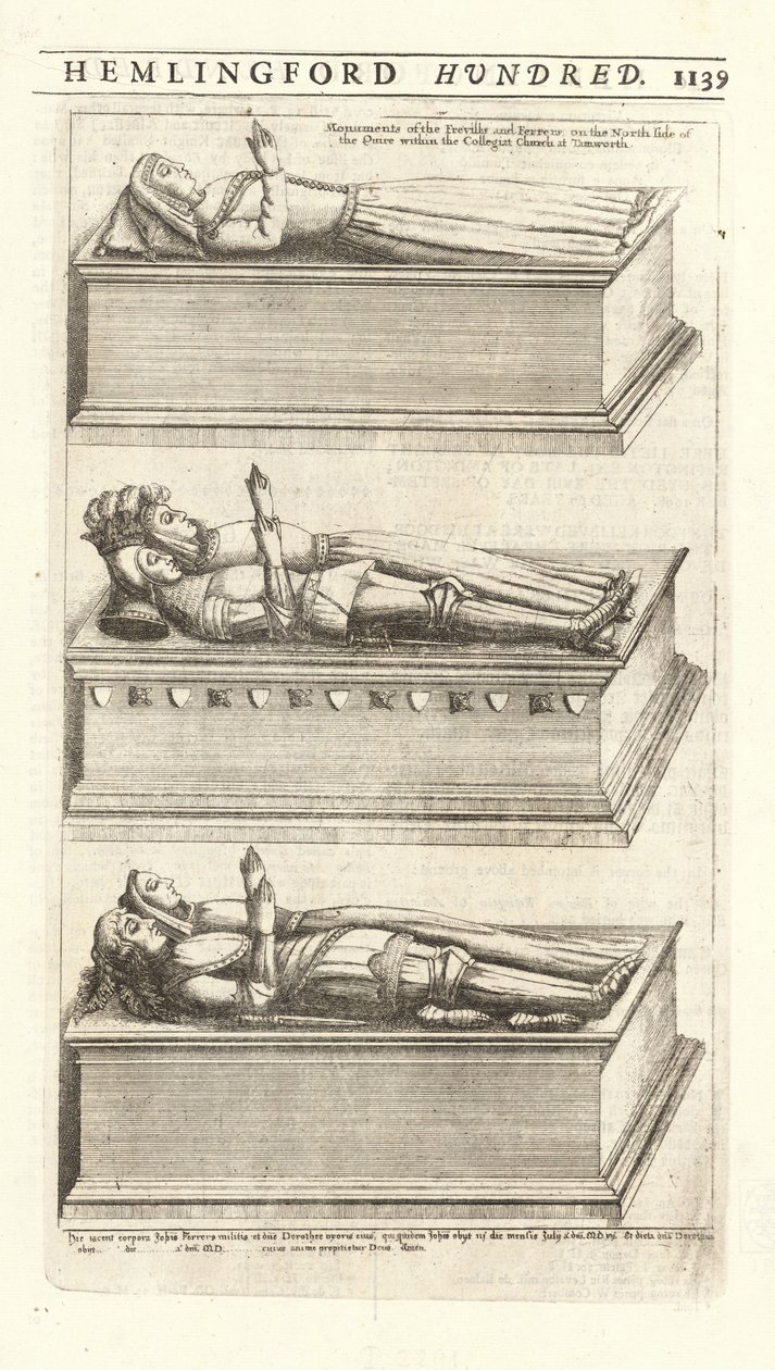 Frevill i Ferrers (pomnik) autorstwa Wenceslaus Hollar