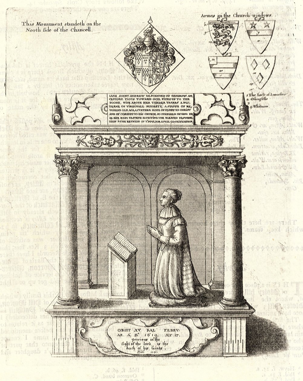 Jane St Andrew (pomnik). Stan 2 autorstwa Wenceslaus Hollar