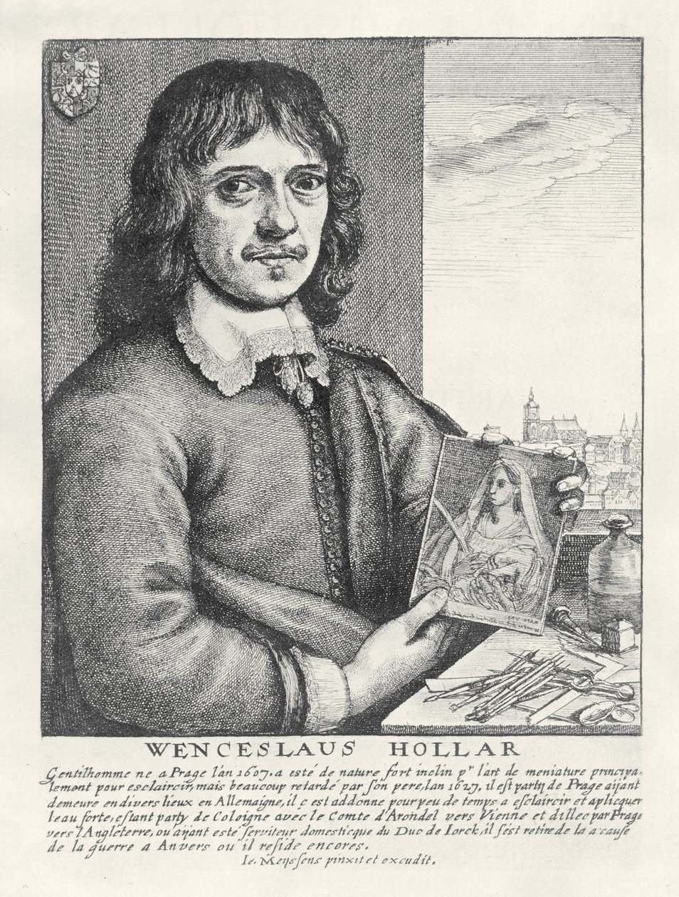 Autoportret, ok.1649 autorstwa Wenceslaus Hollar