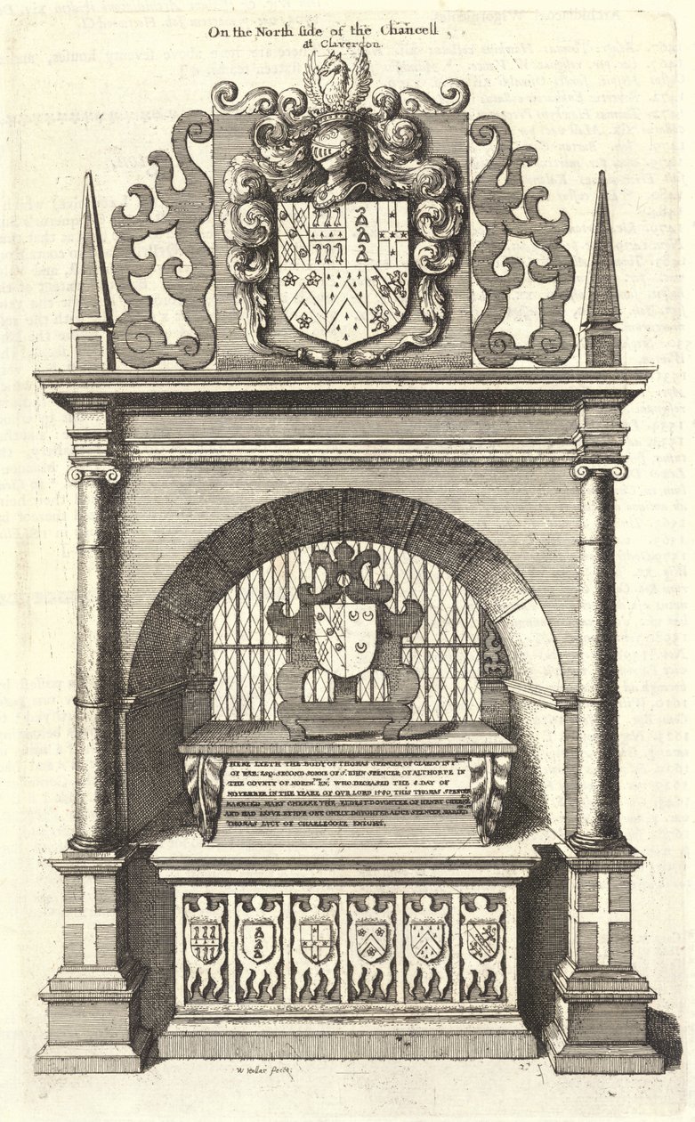 Spencera (pomnik) autorstwa Wenceslaus Hollar