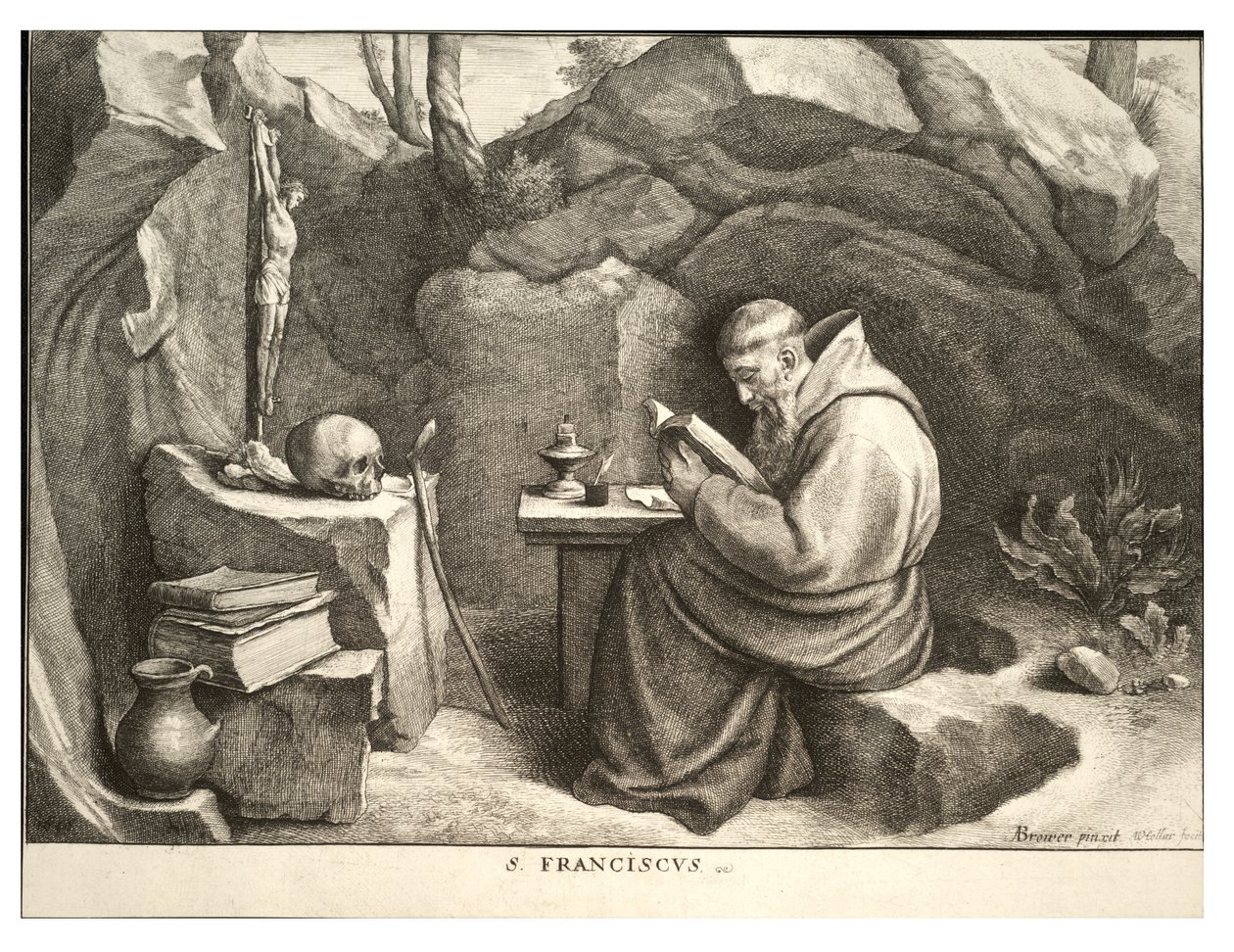 Św. Franciszka autorstwa Wenceslaus Hollar