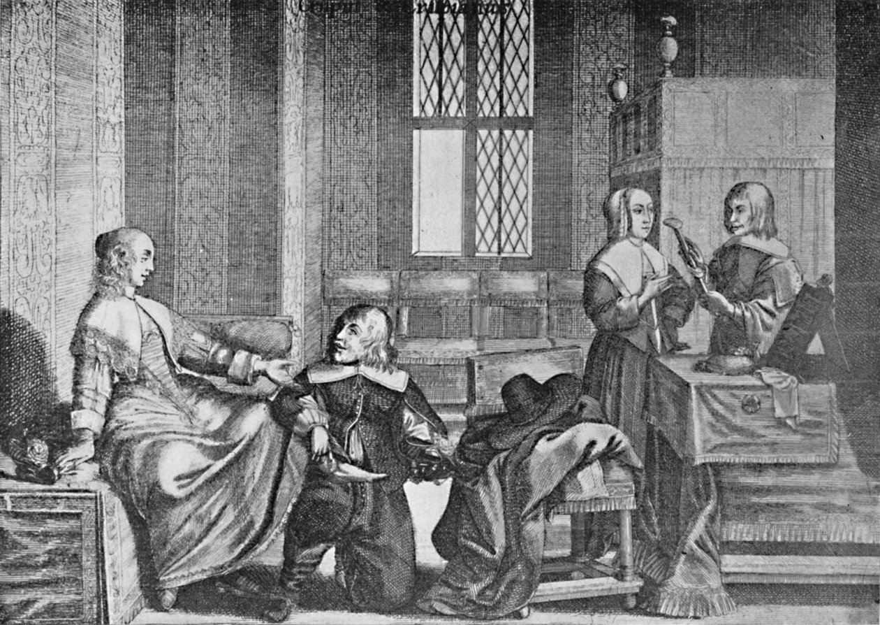 Kobieta kupująca buty, c1650, 1903 autorstwa Wenceslaus Hollar