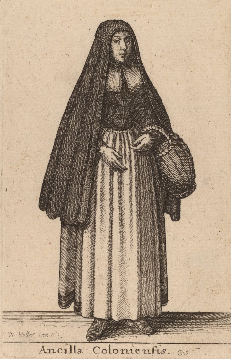 Pokojówka z Kolonii, 1643. autorstwa Wenceslaus Hollar