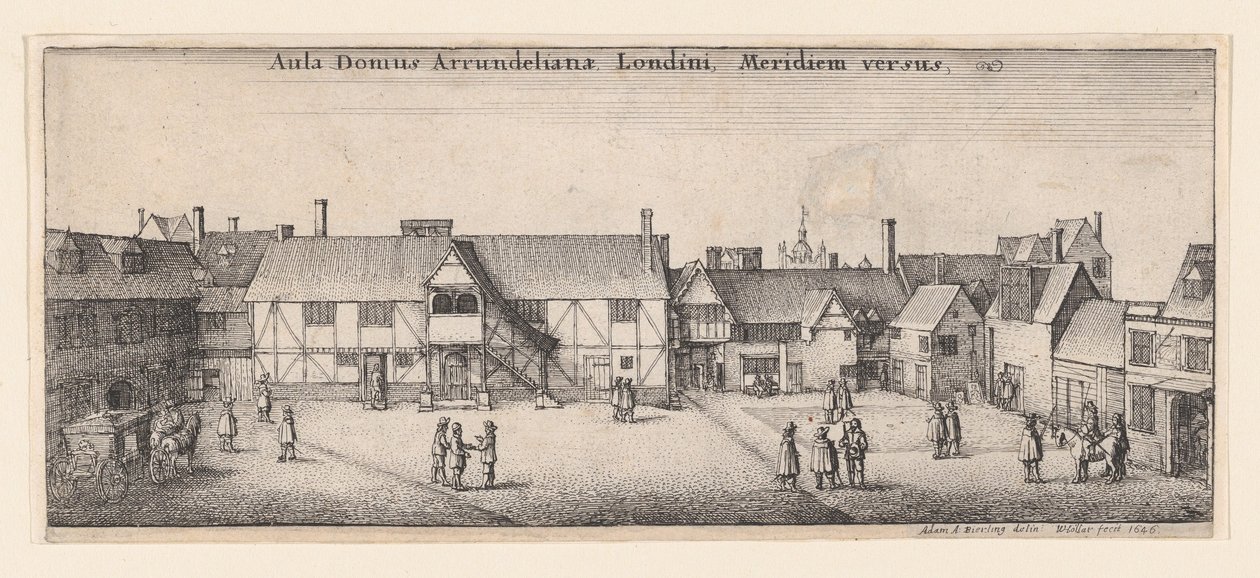 Dom Arundel od południa, 1646., 1646. autorstwa Wenceslaus Hollar