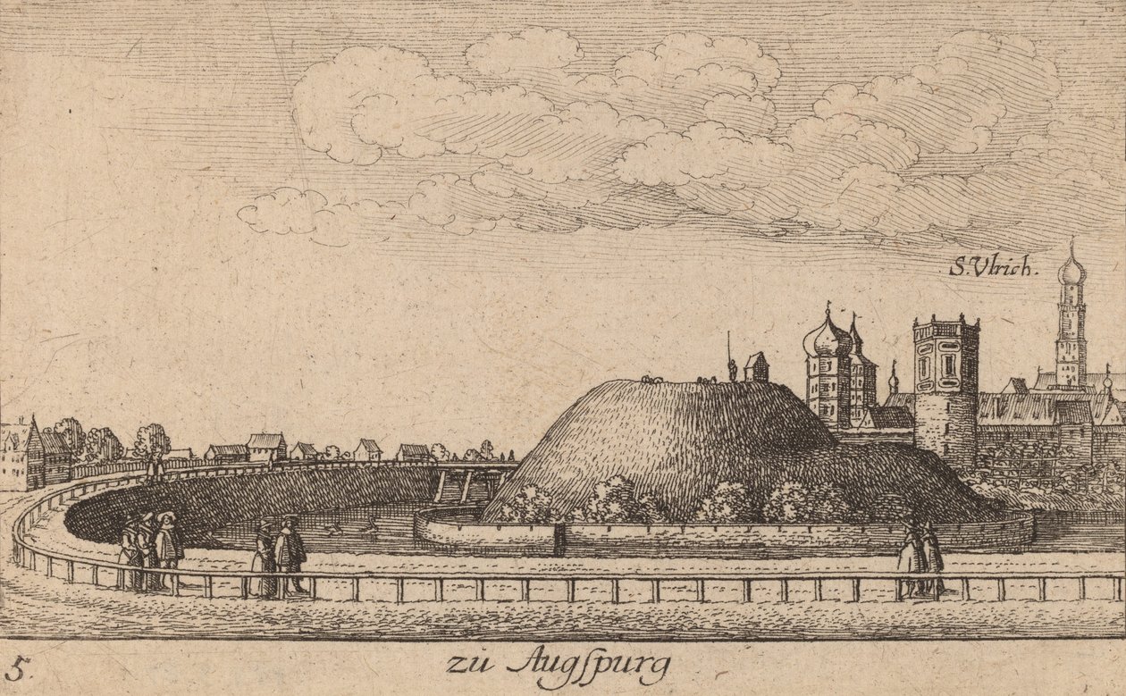Augsburg, 1635. autorstwa Wenceslaus Hollar