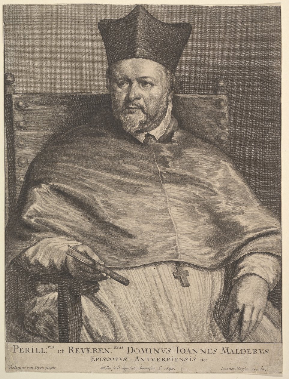Biskup Jan van Malderen, 1645. autorstwa Wenceslaus Hollar