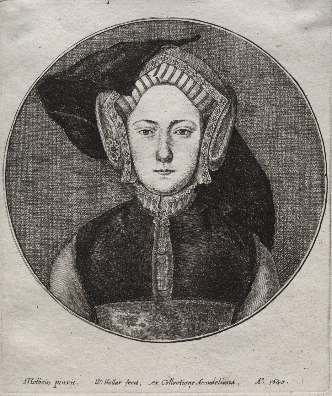 Katarzyna Aragońska, 1647. autorstwa Wenceslaus Hollar
