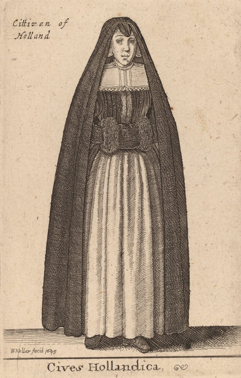 obywatele holenderscy, 1643. autorstwa Wenceslaus Hollar