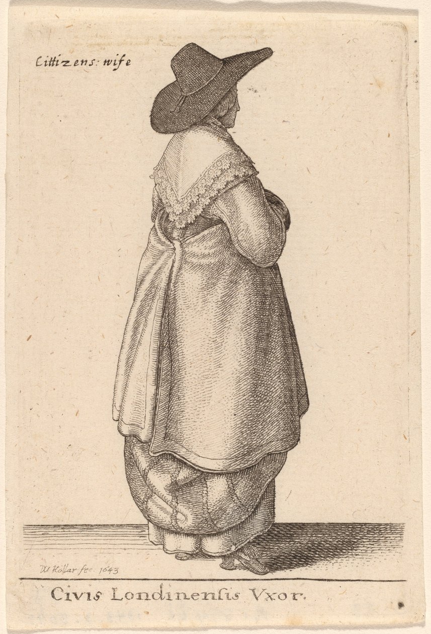 Obywatel Londynu Vxor autorstwa Wenceslaus Hollar