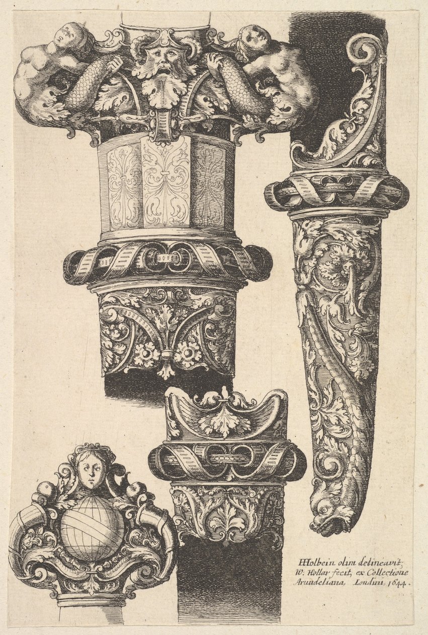 Daggars i pochwy, 1625-77. autorstwa Wenceslaus Hollar