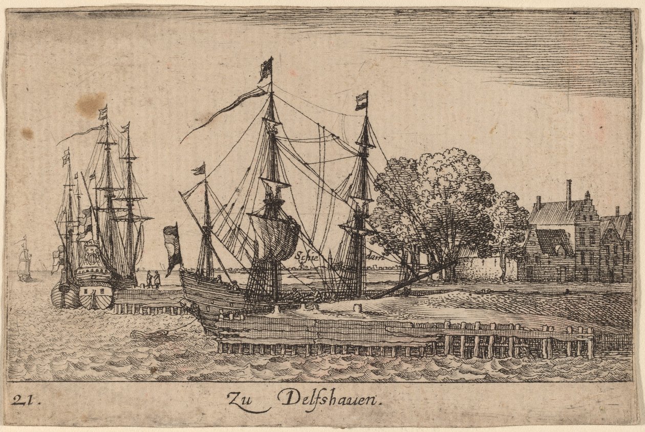 Delfshaven autorstwa Wenceslaus Hollar