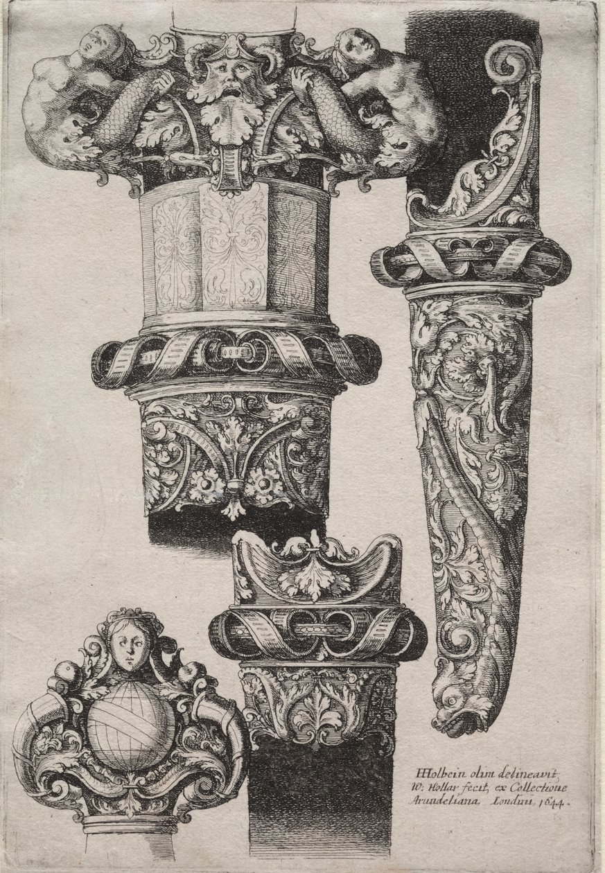 Projekt dla sztyletów autorstwa Wenceslaus Hollar