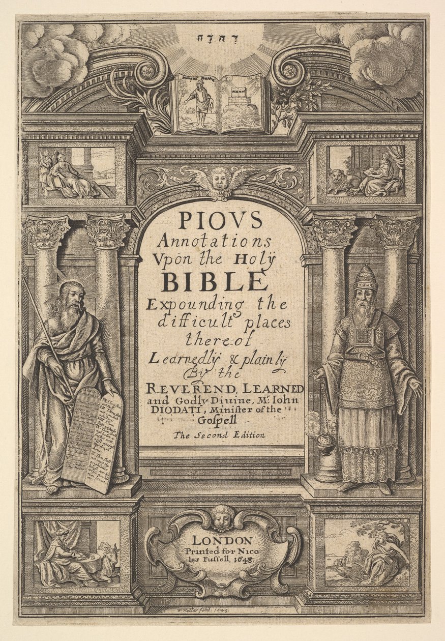 Diodati. Pobożne adnotacje, 1648. autorstwa Wenceslaus Hollar