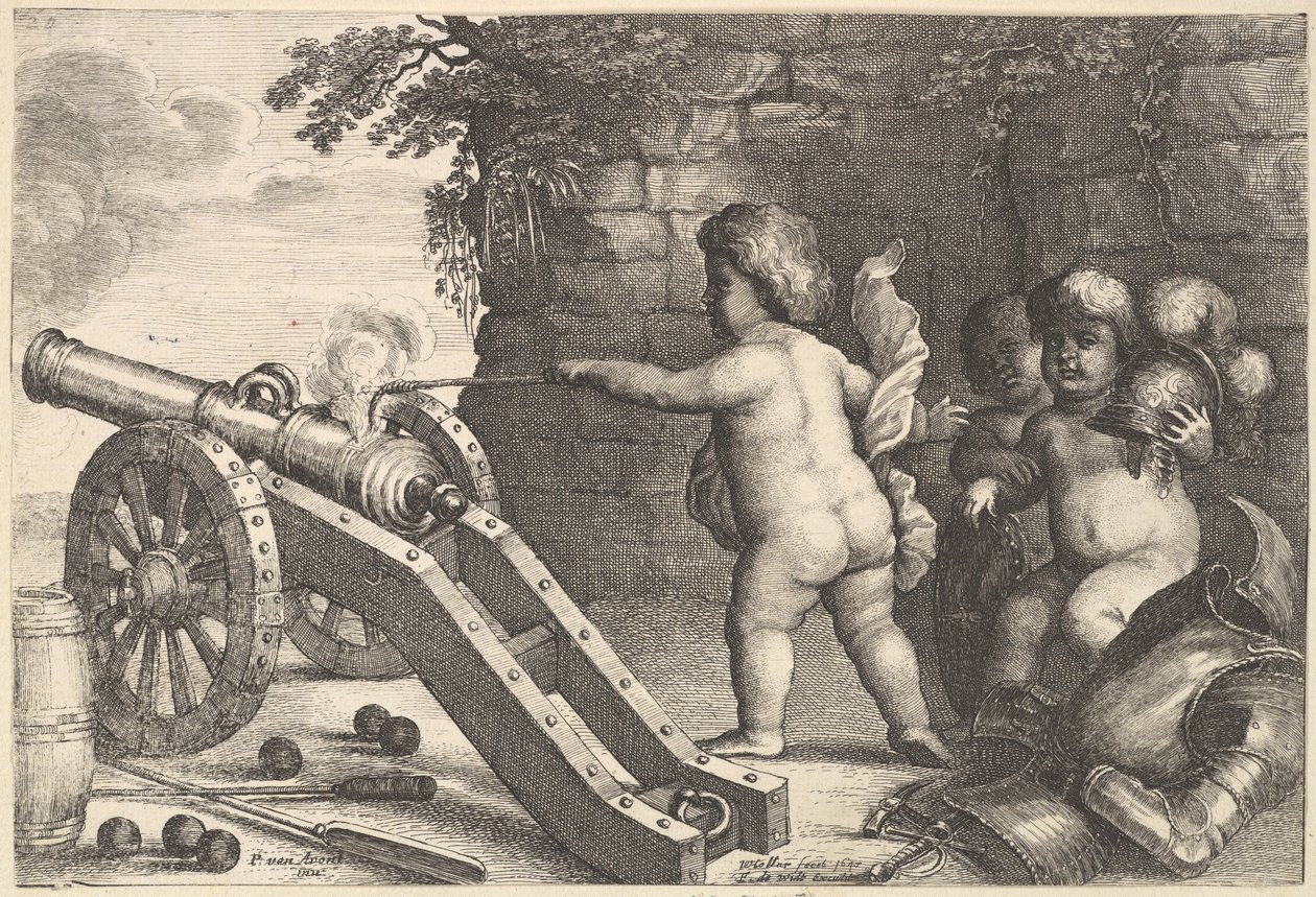 Ogień cztery żywioły, 1647. autorstwa Wenceslaus Hollar