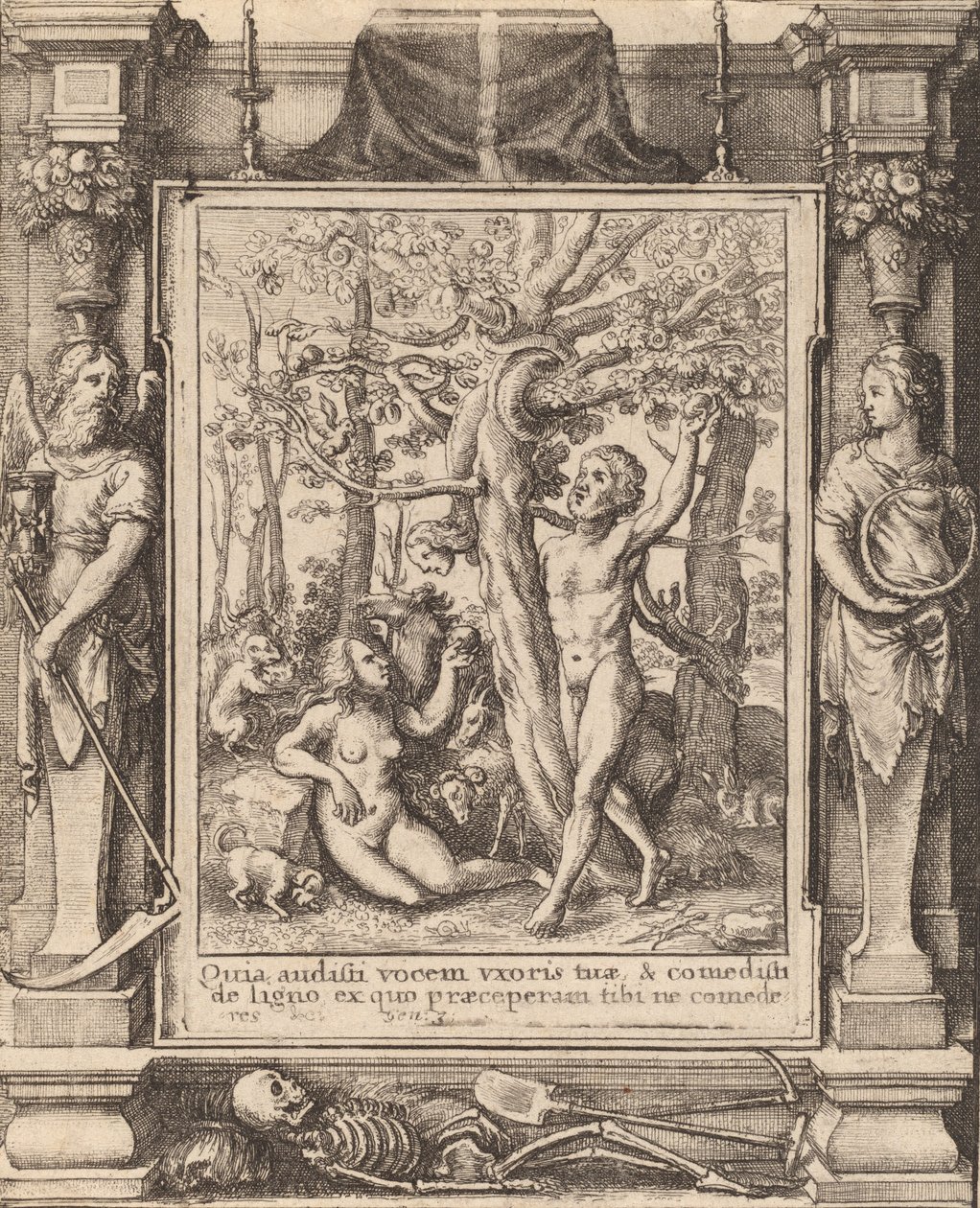 Ogród Eden, 1651. autorstwa Wenceslaus Hollar