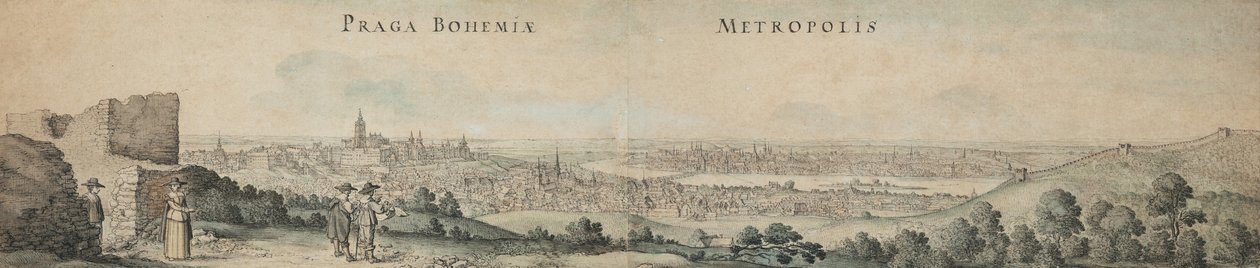 Wspaniały widok na Pragę? autorstwa Wenceslaus Hollar