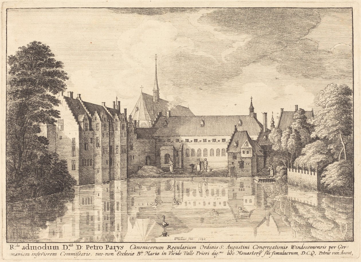 Opactwo Groenendael autorstwa Wenceslaus Hollar