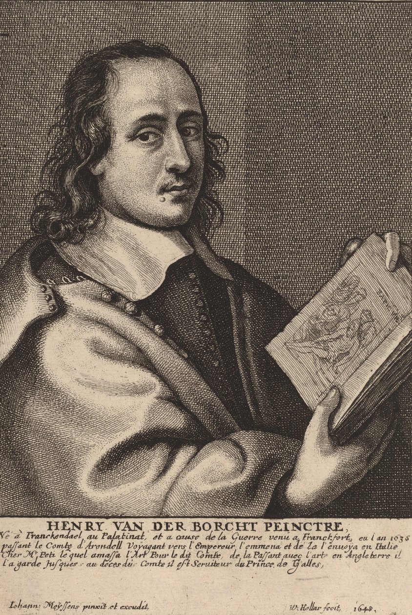 Henry van der Borcht, malarz, 1648. autorstwa Wenceslaus Hollar