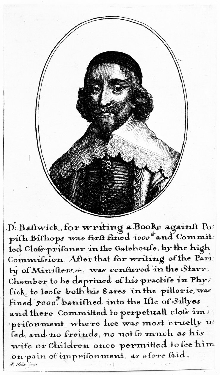 John Bastwick (Grawerowanie) autorstwa Wenceslaus Hollar