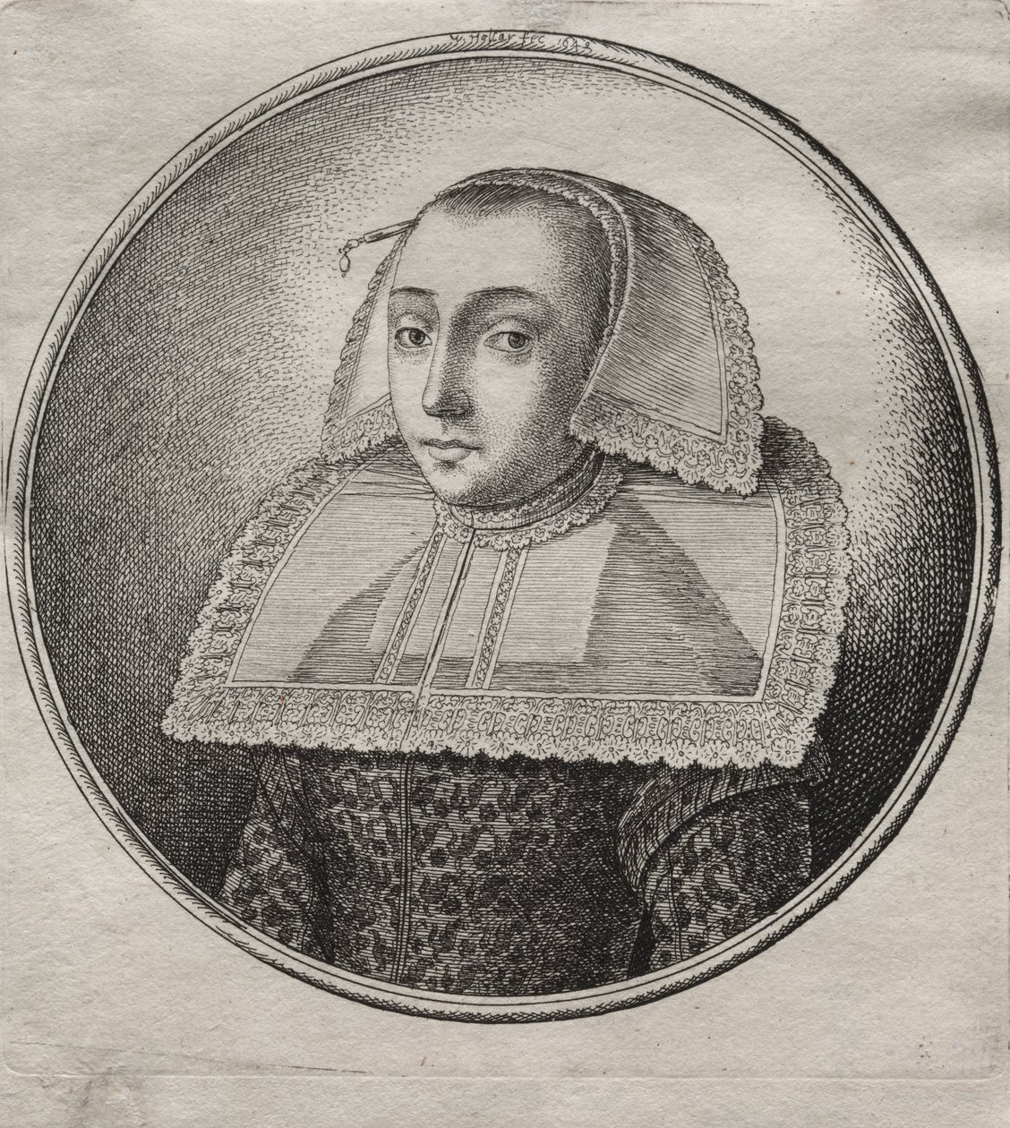 Żona kupca z Hanan autorstwa Wenceslaus Hollar