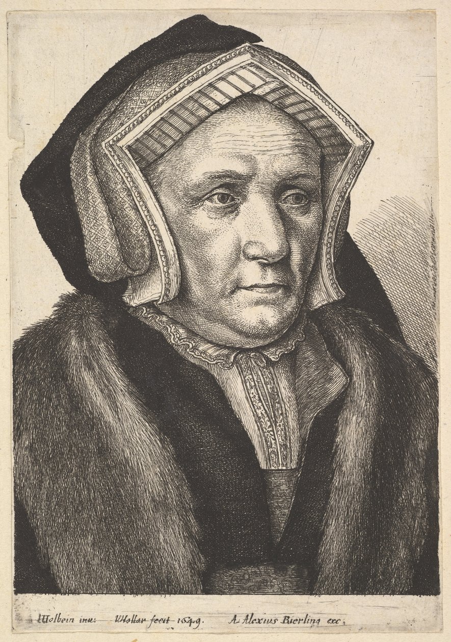 Lady Mary Butts, 1649. autorstwa Wenceslaus Hollar