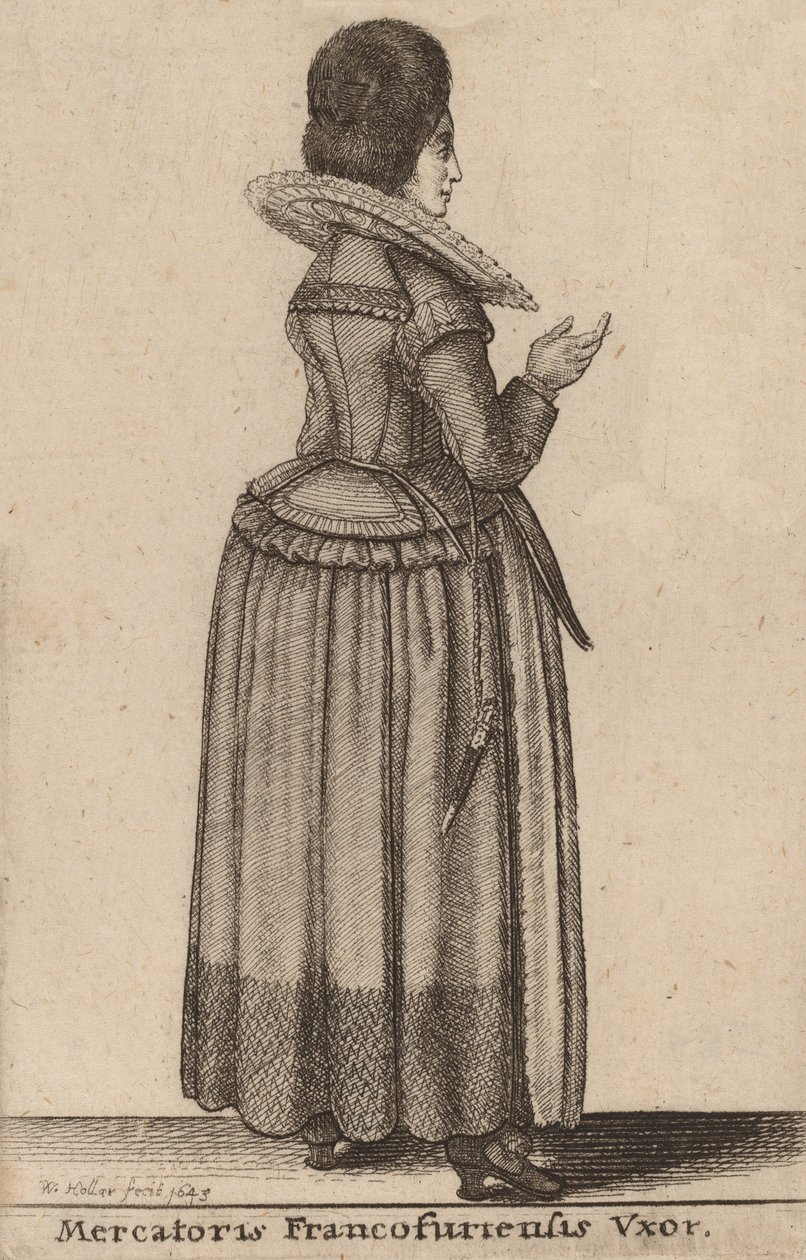 Vxor kupca frankfurckiego, XVII wiek. autorstwa Wenceslaus Hollar