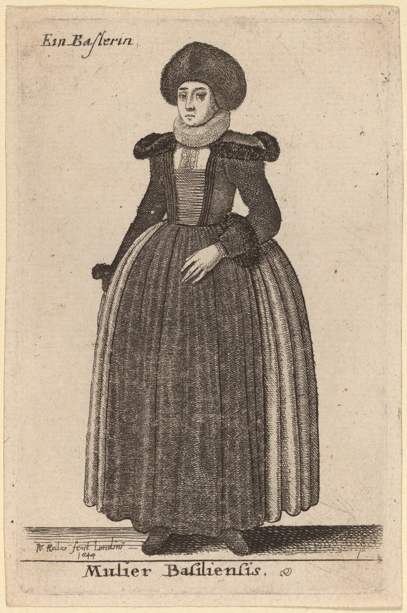 Kobieta z Bazylei autorstwa Wenceslaus Hollar