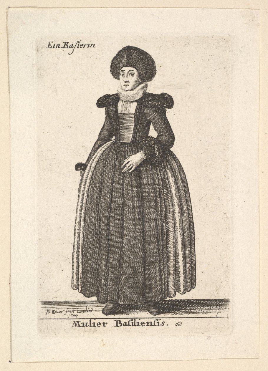 Kobieta z Bazylei autorstwa Wenceslaus Hollar