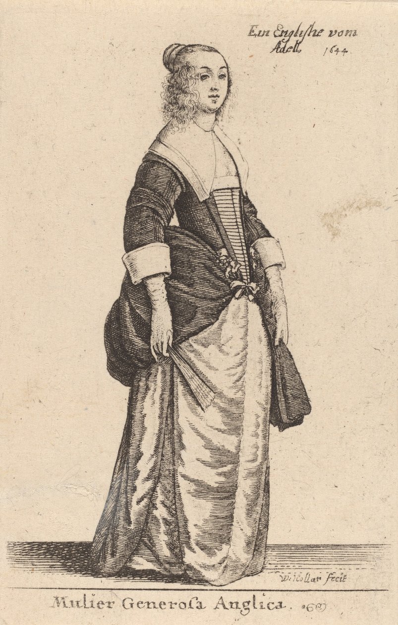Hojna Angielka, 1644. autorstwa Wenceslaus Hollar