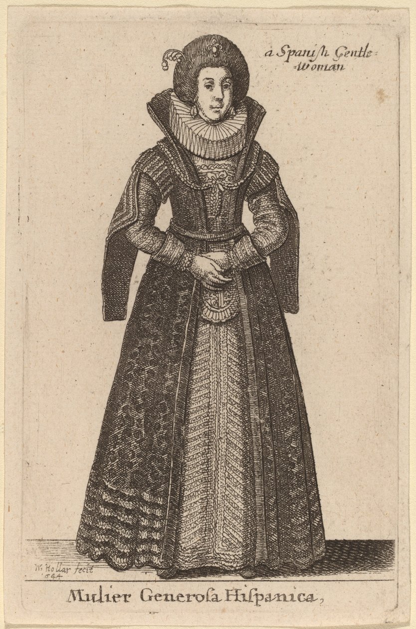 Hojna Hiszpanka autorstwa Wenceslaus Hollar