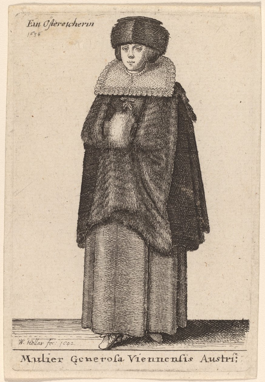 Hojna kobieta z południowego Wiednia autorstwa Wenceslaus Hollar
