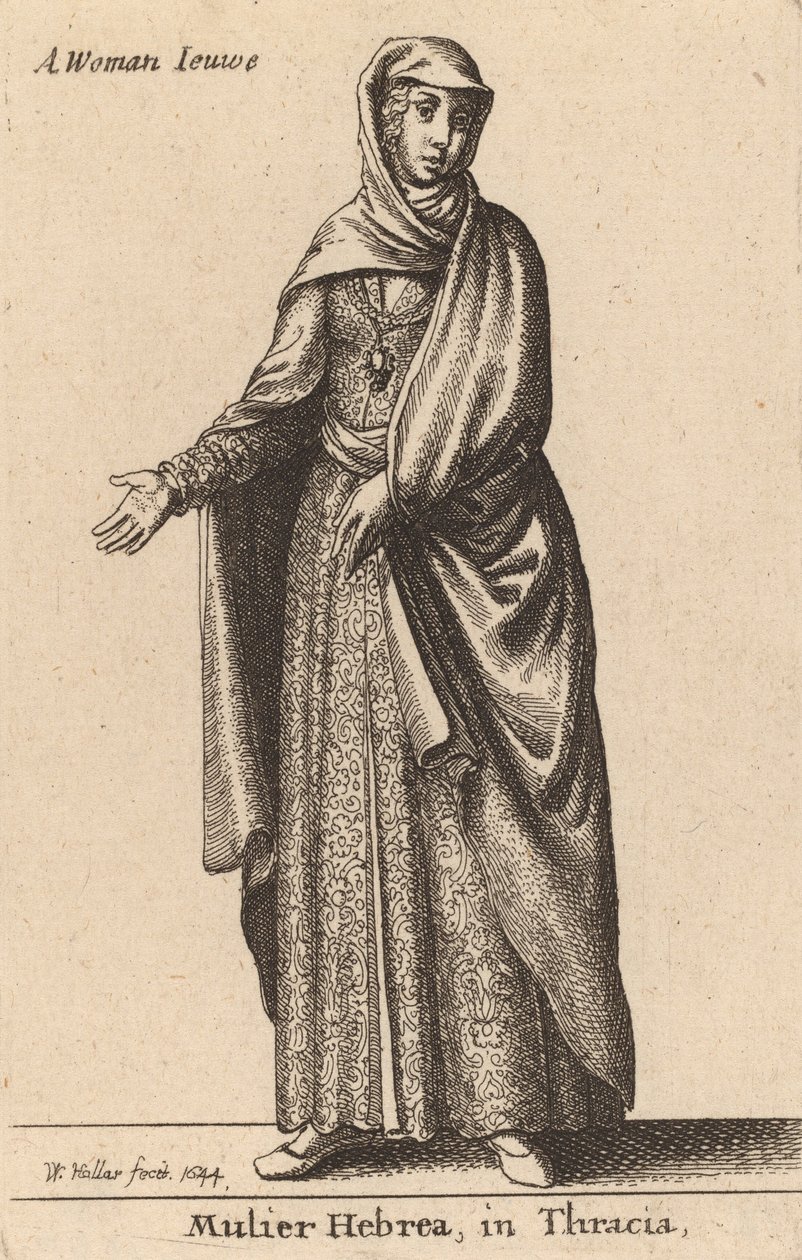 Mulier Hebrea w Tracji, 1644. autorstwa Wenceslaus Hollar