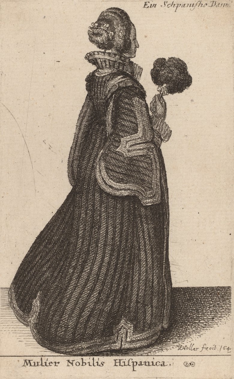 Hiszpańska szlachcianka, prawdopodobnie 1649. autorstwa Wenceslaus Hollar