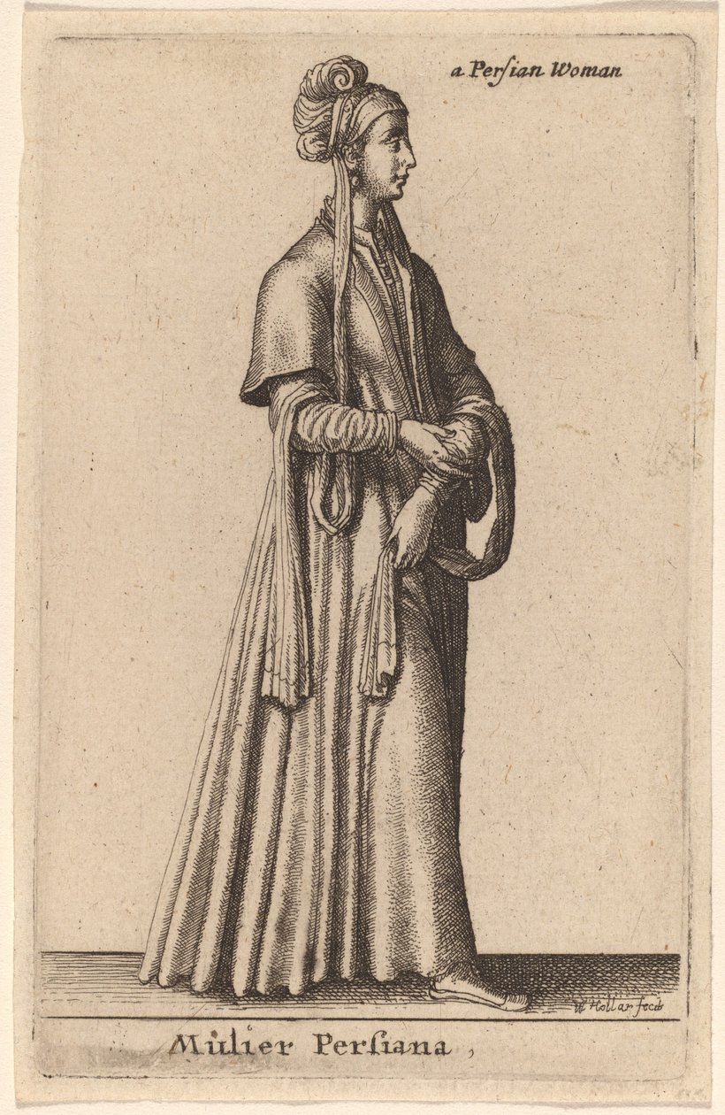 Perska kobieta autorstwa Wenceslaus Hollar
