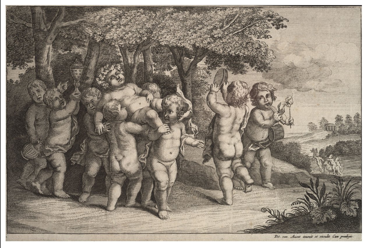 Dziewięć małych chłopców autorstwa Wenceslaus Hollar